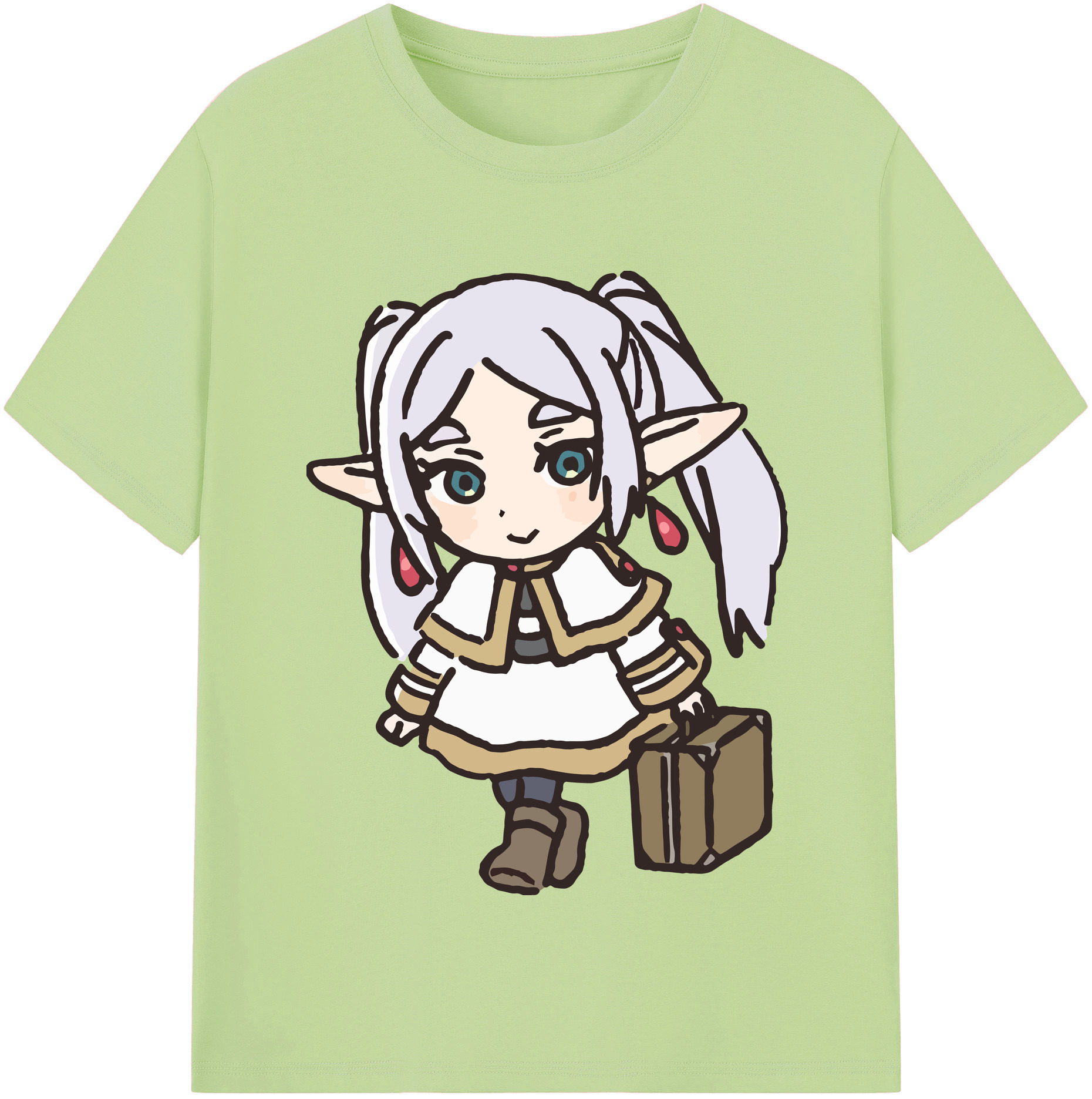 （画像用） 葬送のフリーレン Frieren 綿100％半袖Tシャツ（フロントプリント）